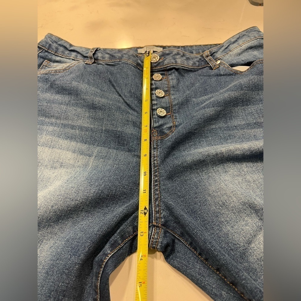 Madden NYC Distressed Skinny Jeans Blue - Picture 5 of 11